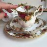Кофейное трио Royal Albert Old Country Roses 125 мл Англия 