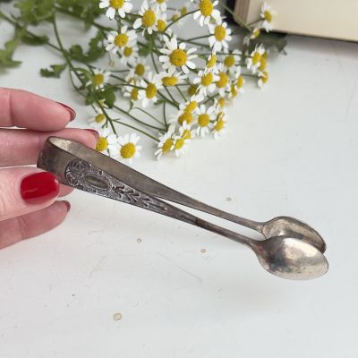 Щипцы для льда и сахара 13 см мельхиор серебрение