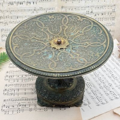 Ваза фруктовница на ножке 30см латунь Франция