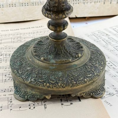 Ваза фруктовница на ножке 30см латунь Франция