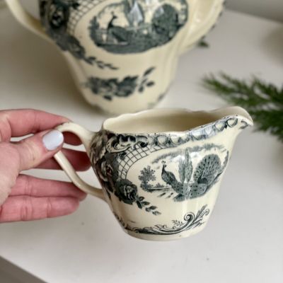 Молочник Maastricht Societe Ceramique узор Peacock Голландия