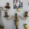 Канделябр подсвечник на 2 свечи 27 см латунь