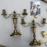 Канделябр подсвечник на 2 свечи 27 см латунь