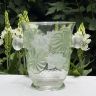 Ведро для охлаждения бутылки Кувшинки в стиле Lalique 24 см прессованное стекло