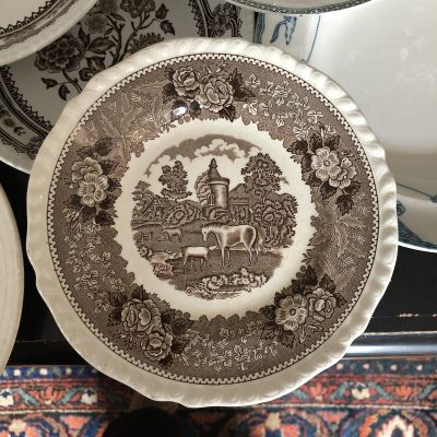 Тарелка 18 см Adams English Scenic Англия (трещина)