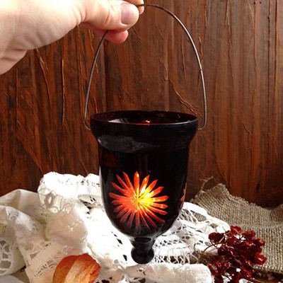 Подсвечник подвесной стеклянный со звездами