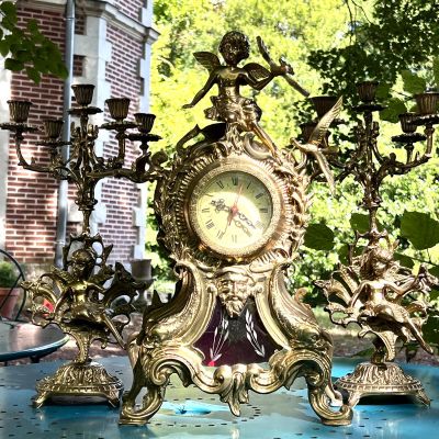 Канделябр Путти 43 см бронза Франция   