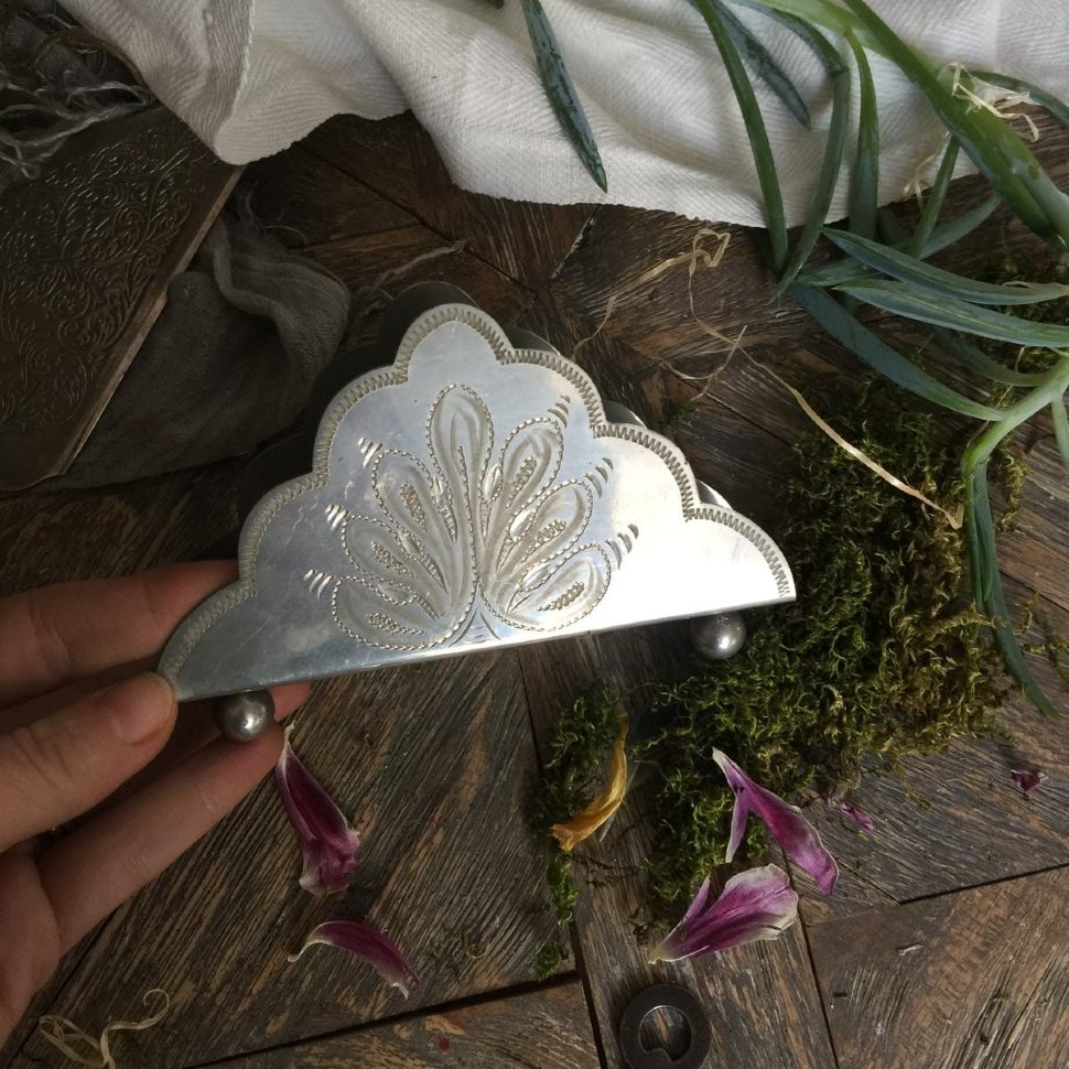 Подставка для салфеток мельхиор