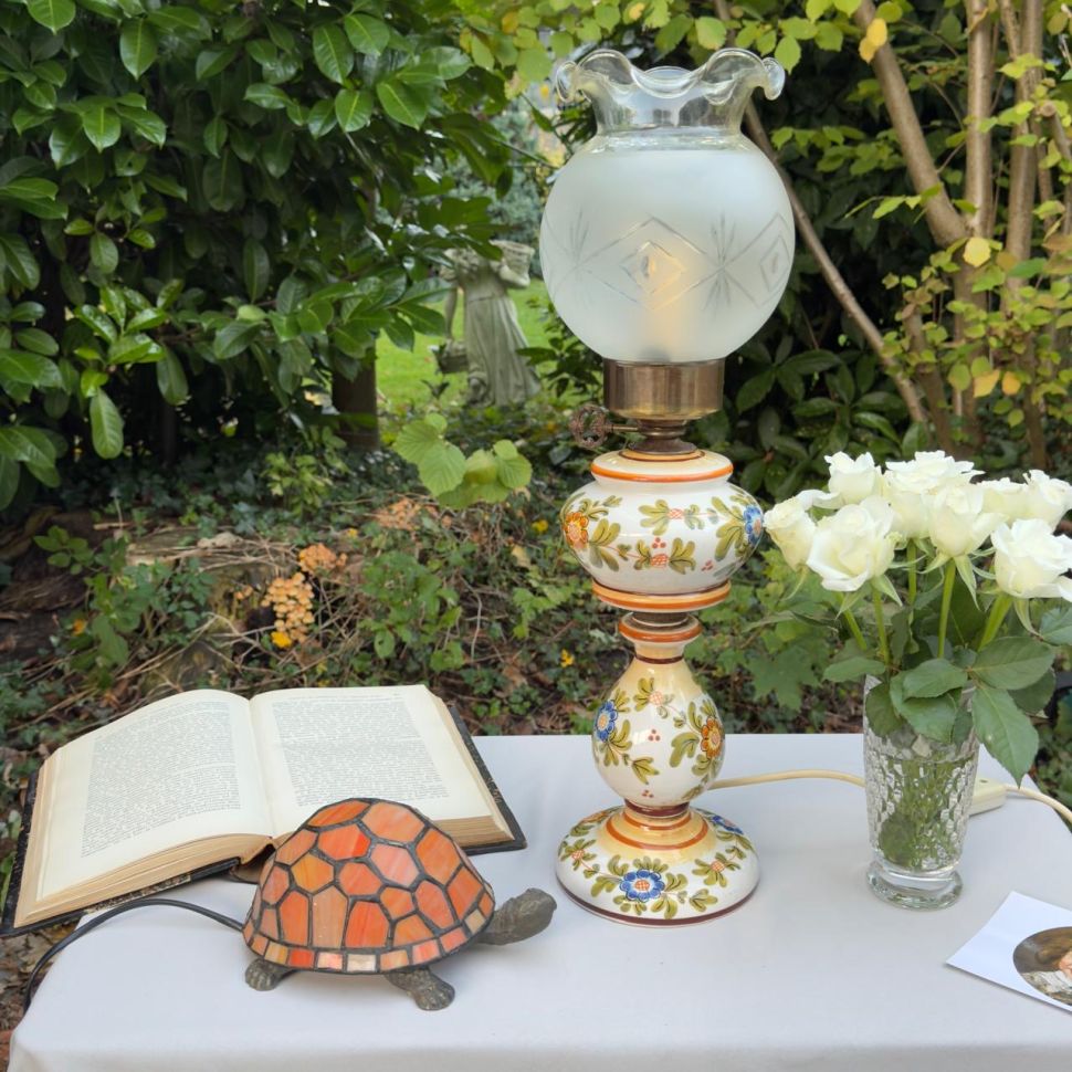 Лампа настольная 55 см керамика хрусталь 