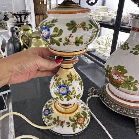 Лампа настольная 55 см керамика хрусталь 