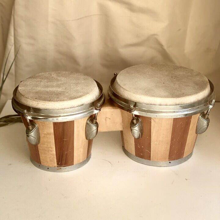 Барабаны сдвоенные кожа дерево металл
