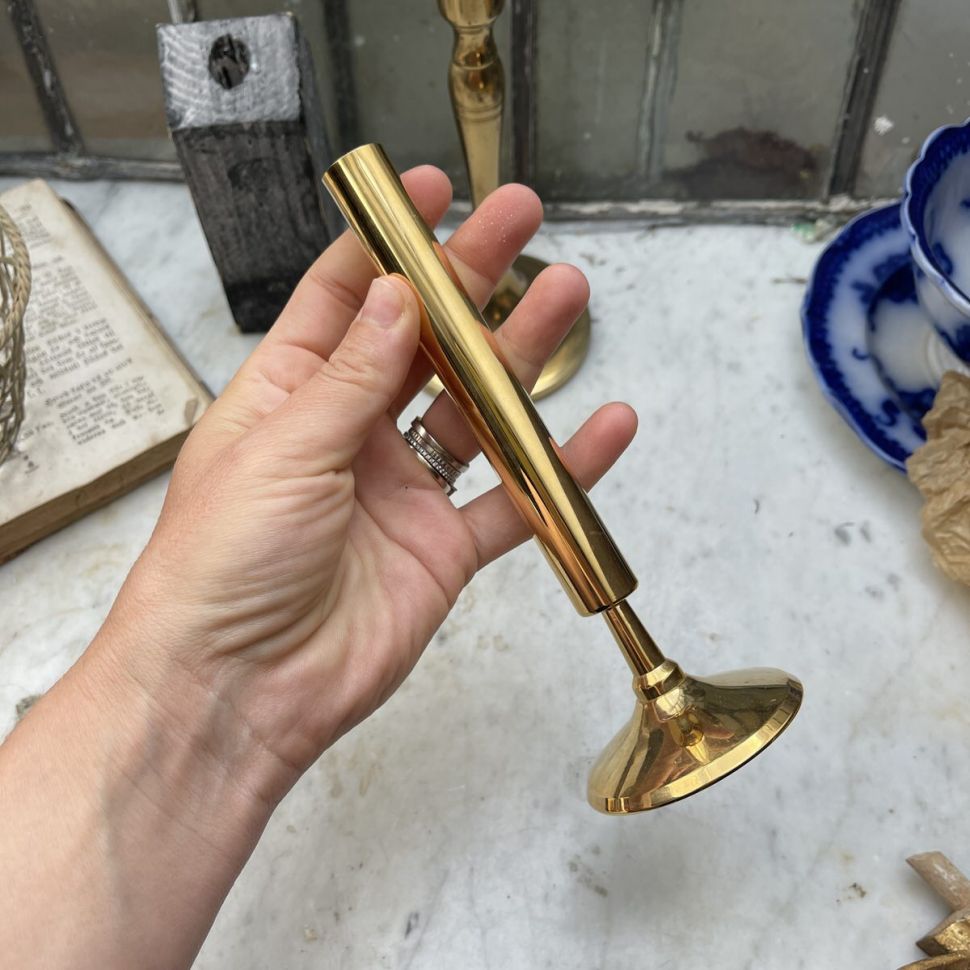 Ваза на один цветок 18 см латунь