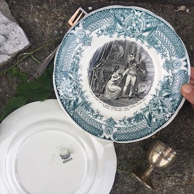 Тарелка фарфор деколь Франция