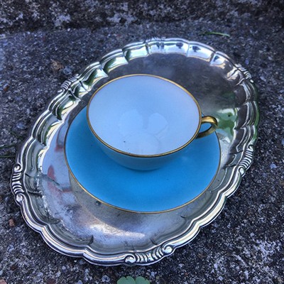 Поднос широкий овал, рельефный край