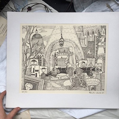 Гравюра Замок Грипсхольм Швеция 7