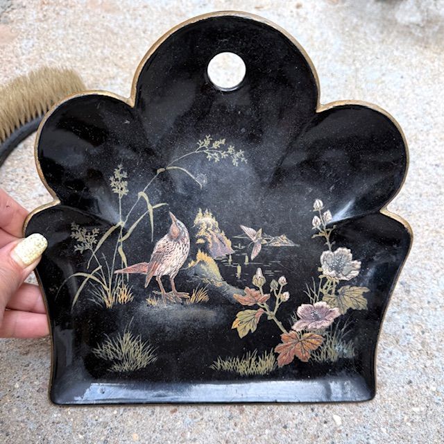 Набор для стола щетка и совок Шинуазри эпоха Наполеона III Франция  