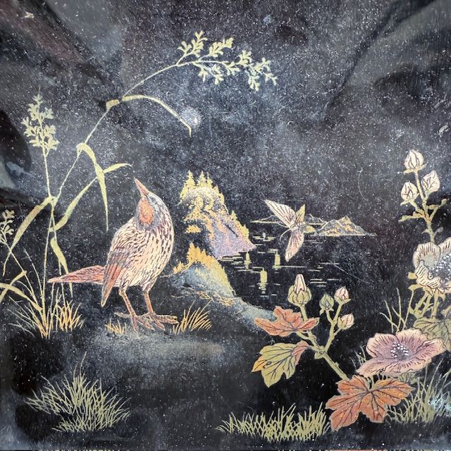 Набор для стола щетка и совок Шинуазри эпоха Наполеона III Франция  