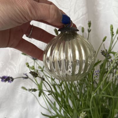 Елочная игрушка Зеркальная 7 см ручная работа