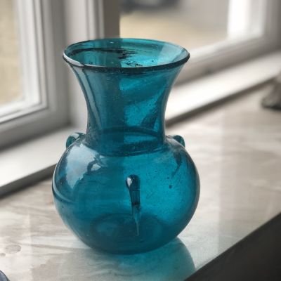 Ваза для цветов Аквамарин ручная работа