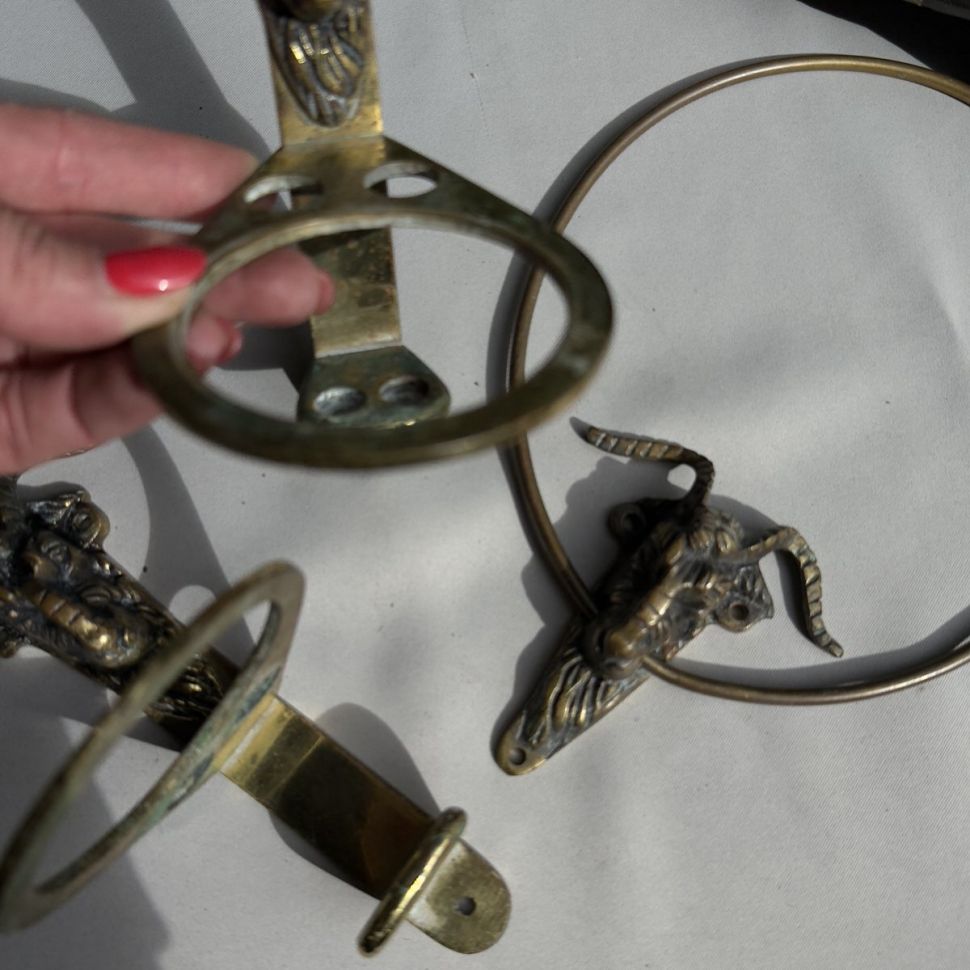 Набор для ванной комнаты три предмета Архар латунь Франция  