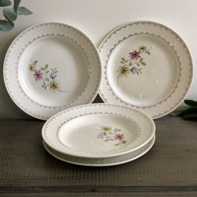 Тарелка плоская и глубокая Claudine France 24 см 50-e набор 2 шт.