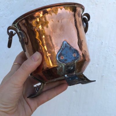 Кашпо медное