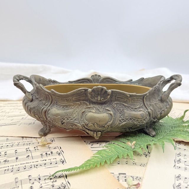 Кашпо жардиньерка 28 см бронза Ампир