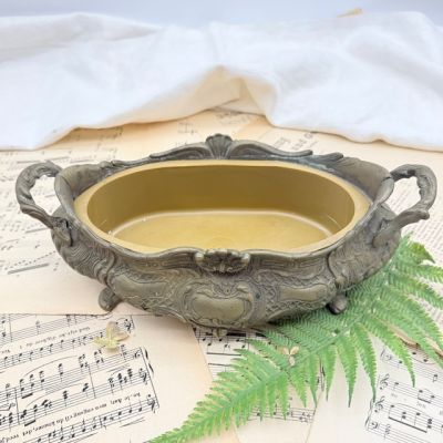 Кашпо жардиньерка 28 см бронза Ампир