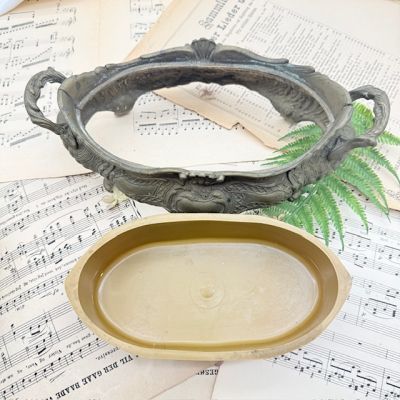 Кашпо жардиньерка 28 см бронза Ампир