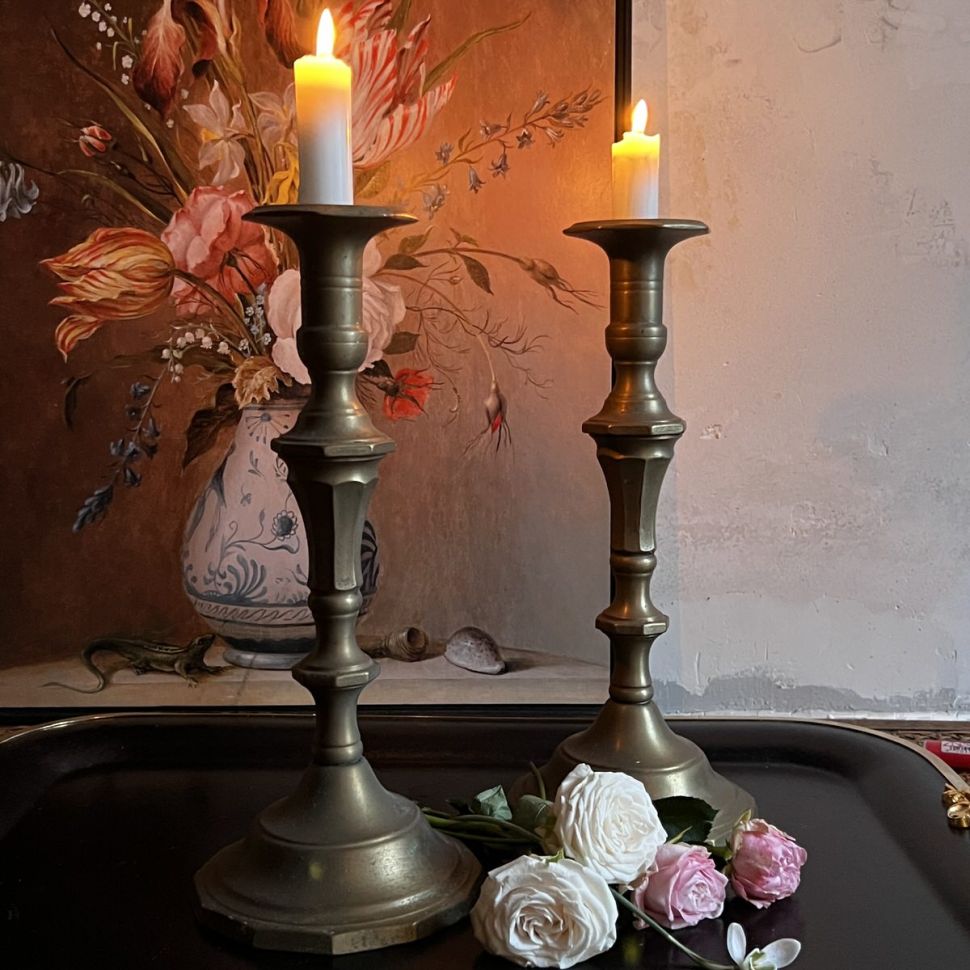 Подсвечник 29 см бронза