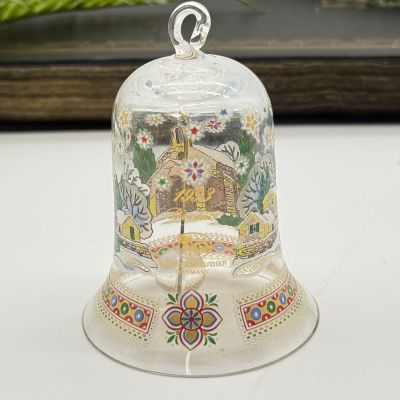 Колокольчик рождественский 1993 Hutschenreuther стекло Германия 