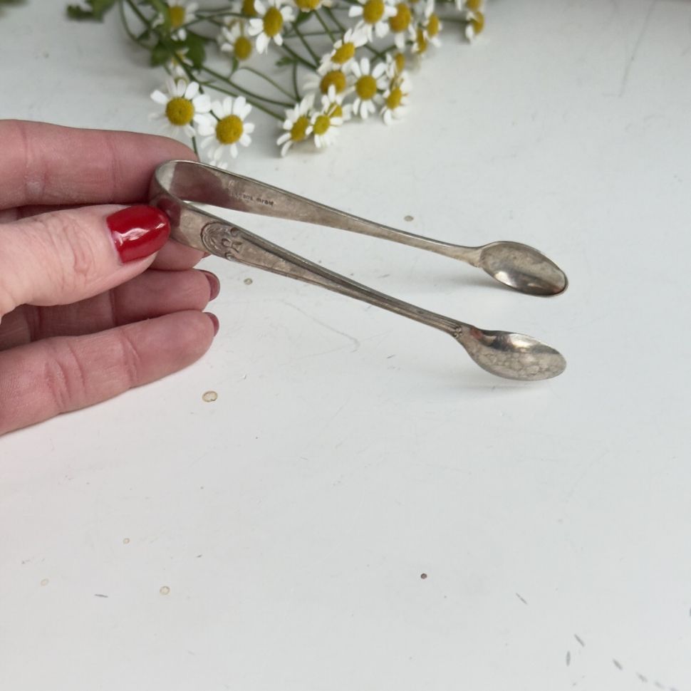 Щипцы для льда и сахара 11 см мельхиор 