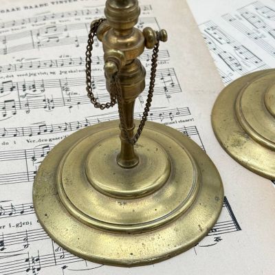 Подсвечник на одну свечу 23 см латунь