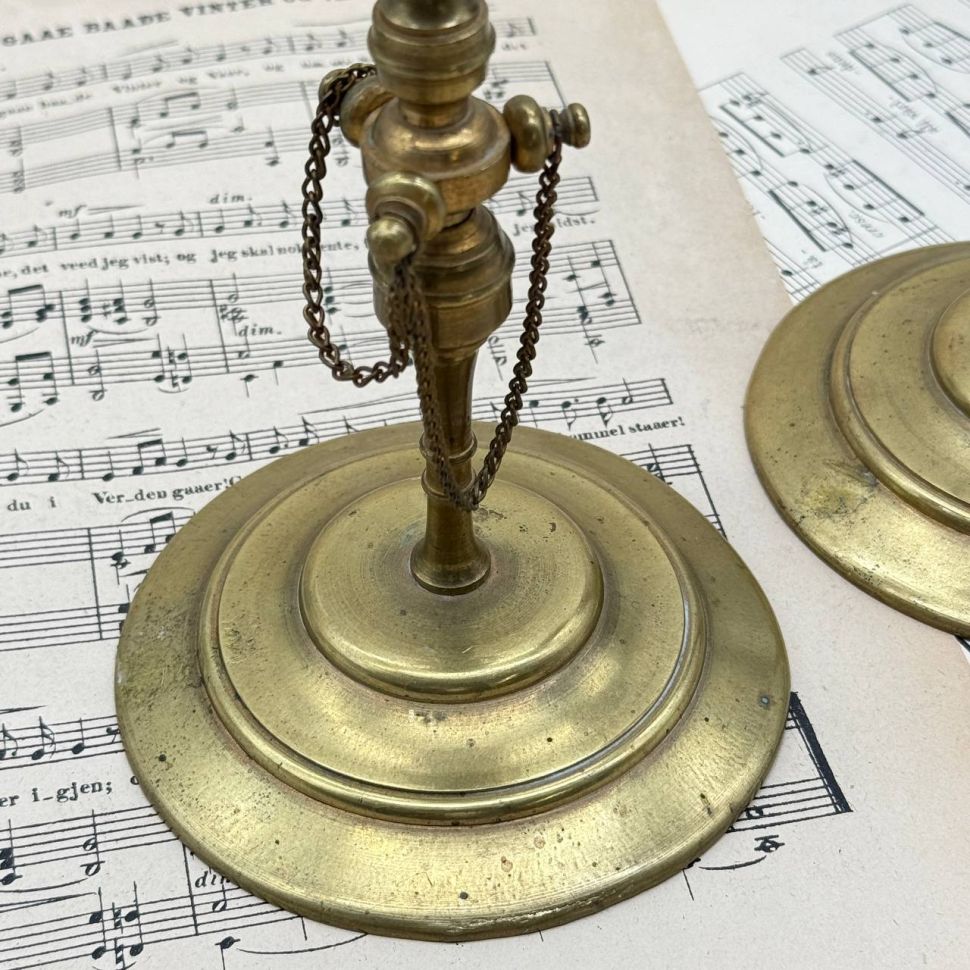 Подсвечник на одну свечу 23 см латунь