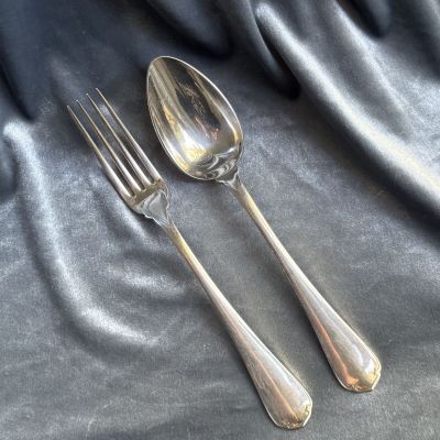 Ложка столовая 21 см Christofle серебрение Франция 150 лет