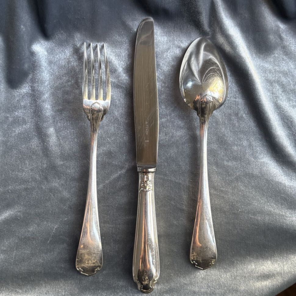 Ложка столовая 21 см Christofle серебрение Франция 150 лет