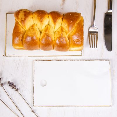 Доска разделочная и для подачи 20х12 см фарфор