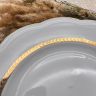 Тарелка углубленная Золотая кайма 23 см фарфор Франция