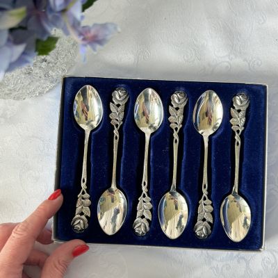 Ложка десертная Rose of Hildesheim14 см серебрение Германия