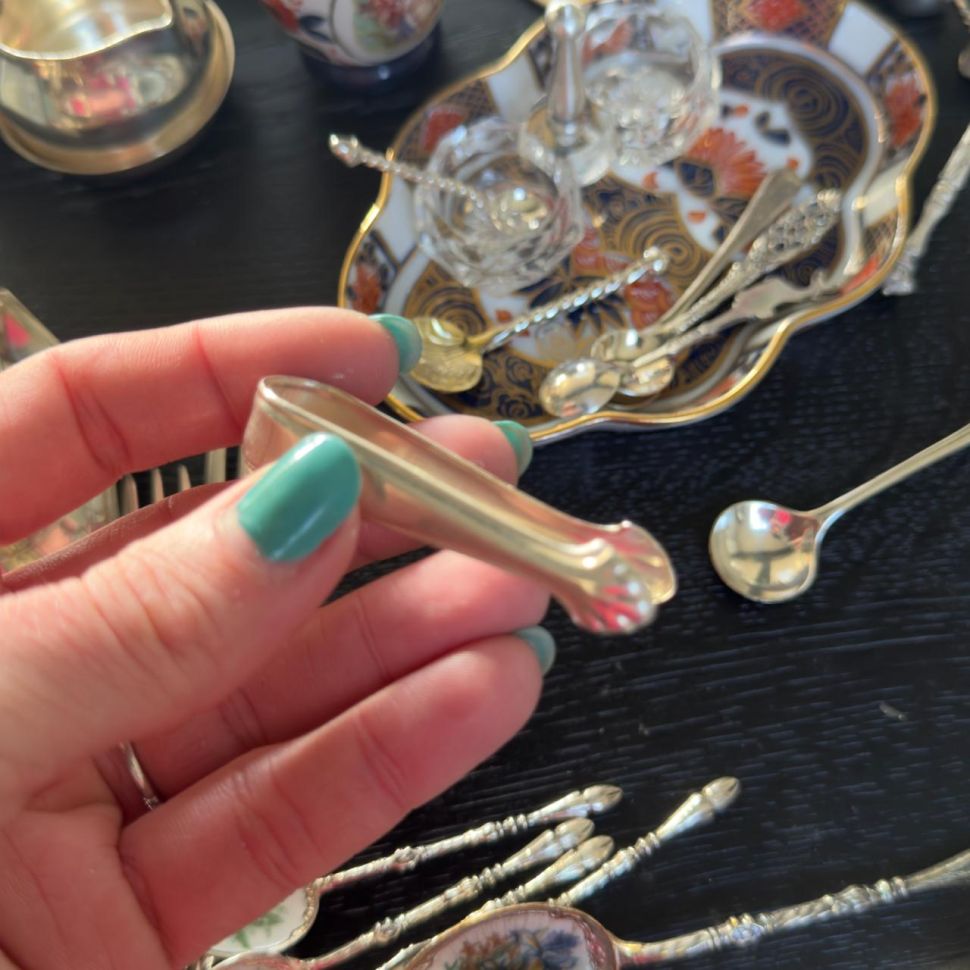 Щипцы для сахара 6 см серебро