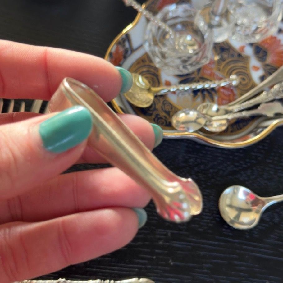 Щипцы для сахара 6 см серебро