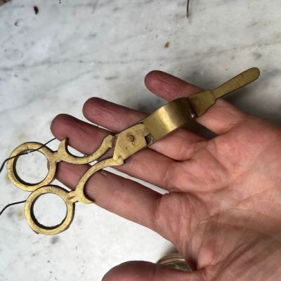 Ножницы мушеты тушитель гаситель для свечи латунь