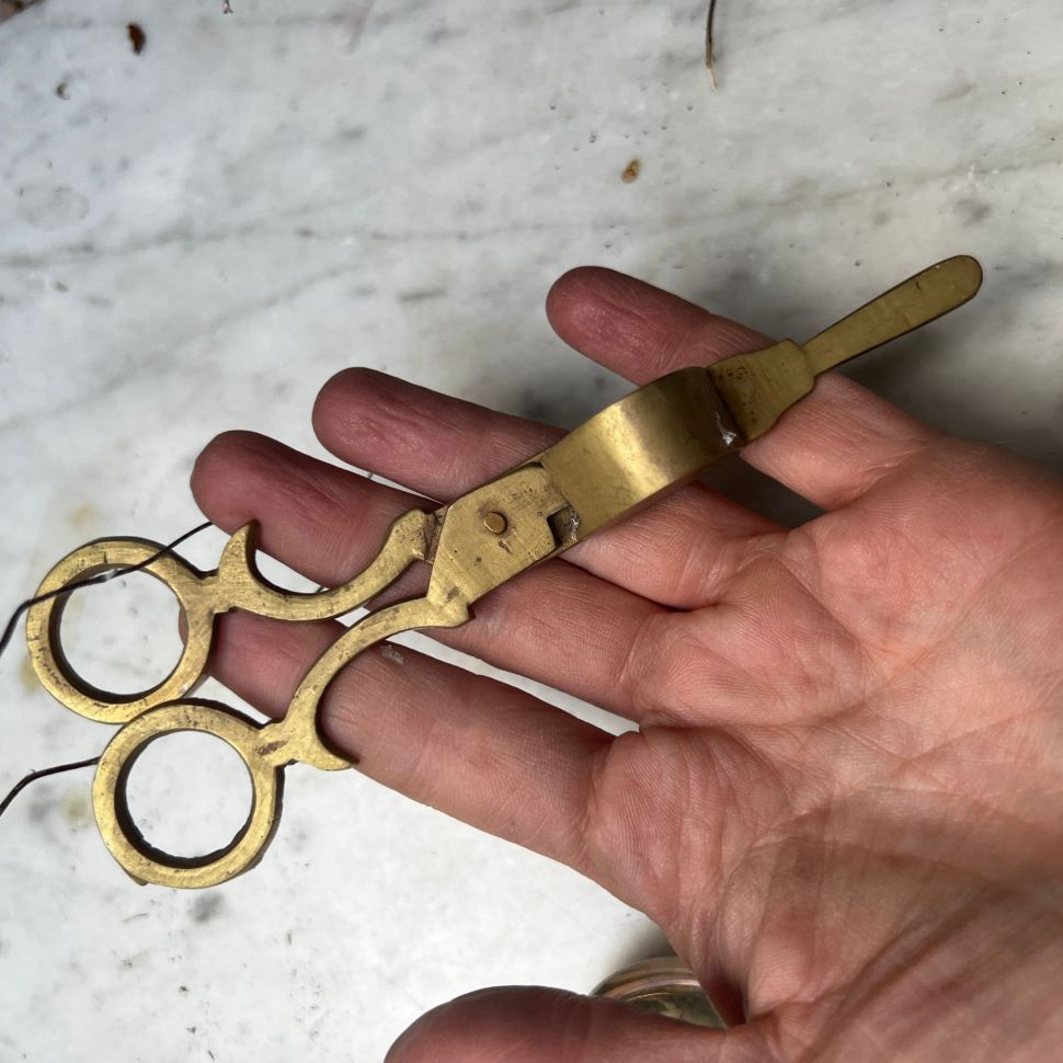 Ножницы мушеты тушитель гаситель для свечи латунь