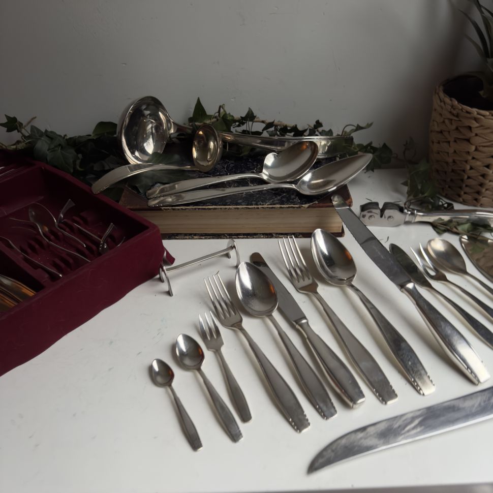 Царь ложка салатная Gero 26 см серебрение Голландия