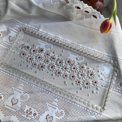 Блюдо рулетница 34 см хрустальное стекло Германия