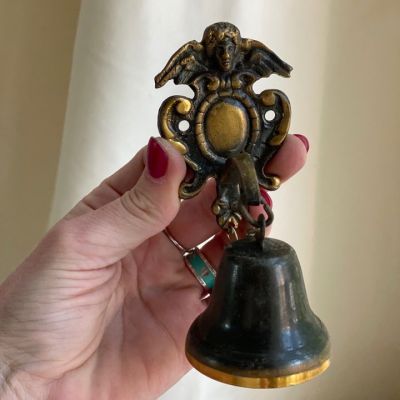 Колокольчик дверной 10 см латунь