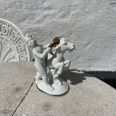 Статуэтка Козел с золотыми рогами 14 см Gerold &amp; Co. фарфор Германия