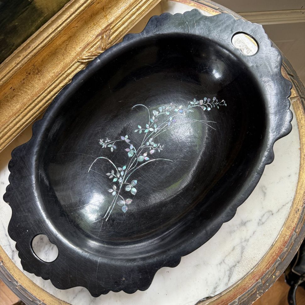 Хлебница Шинуазри эпоха Наполеона III 39 см Франция   