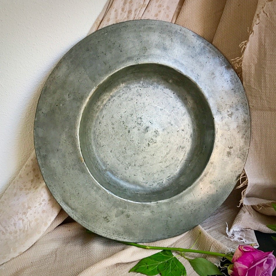 Блюдо 100 лет олово