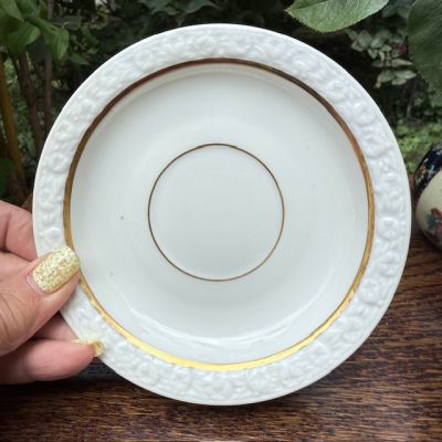 Чайная пара Ph.Rosenthal Maria с золотой каймой 200 мл Германия 1927 г